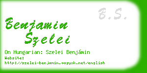 benjamin szelei business card